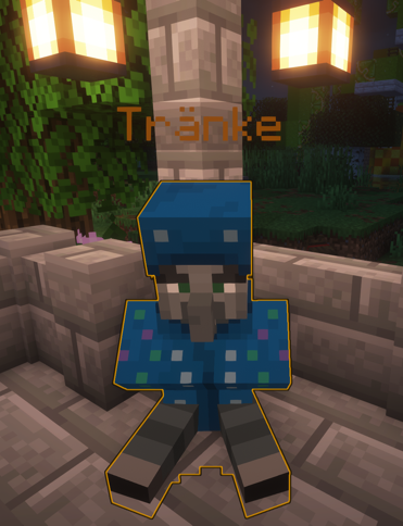 Der Händler von magischen Tränken am Marktplatz