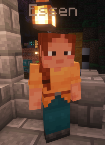 Auf dem Marktplatz der Cartstone Lobby findet man die Essenshändlerin